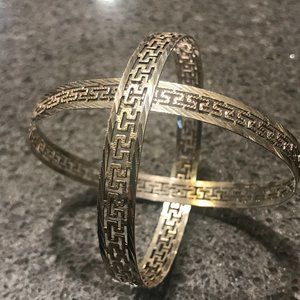 Sterling Greek Key Bangles